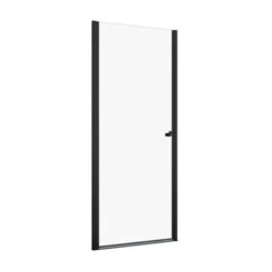 Sealskin Hooked Draaideur In Nis, 90 Cm Breed, 200 Cm Hoog, Mat Zwart -Badkamerartikelen Winkel 123 5023