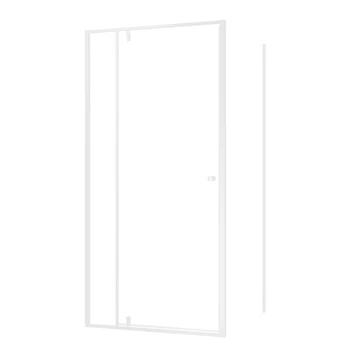 Sealskin Contour Draaideur Met Zijwand 100x100x200 Cm, 6 Mm Helder Veiligheidsglas Met Antikalklaag Mat Wit 6 Sealskin Contour Draaideur Met Zijwand 100x100x200 Cm, 6 Mm Helder Veiligheidsglas Met Antikalklaag Mat Wit - Afbeelding 4