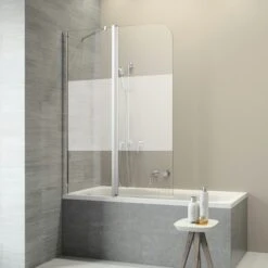 Sealskin Badwand Code L 2-delig 130x152 Cm Met Gesatineerde Band