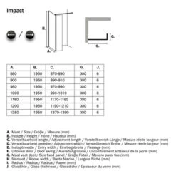 Sealskin Inloopdouche Impact A1 88x30x195 Cm Chroom -Badkamerartikelen Winkel 123 5084