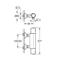 Grohe Thermostatische Douchekraan Precision Trend New Chroom 12 Cm 7 Grohe Thermostatische Douchekraan Precision Trend New Chroom 12 Cm -Badkamerartikelen Winkel 123 517