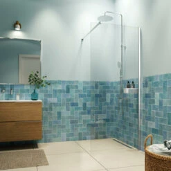 Sealskin Inc. Inloopdouche Type A3 100x200 Cm Met Douchemand, 8 Mm Helder Veiligheidsglas Met Antikalklaag Zilver Hoogglans