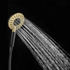 Tiger Regendoucheset Akcent Zwart/messing Incl Kraan En Handdouche Met 3 Straalstanden -Badkamerartikelen Winkel 123 5358