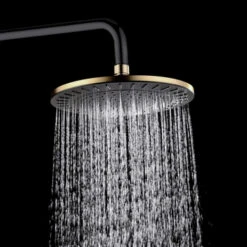 Tiger Regendoucheset Akcent Zwart/messing Incl Kraan En Handdouche Met 3 Straalstanden -Badkamerartikelen Winkel 123 5360