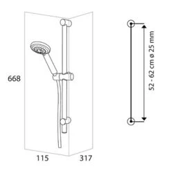 Tiger Splash Doucheset Alicante Waterbesparend Chroom -Badkamerartikelen Winkel 123 5365
