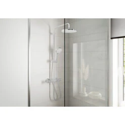 Hansgrohe Douchesysteem Vernis Blend 200 Met Thermostaatkraan Chroom 15 Hansgrohe Douchesysteem Vernis Blend 200 Met Thermostaatkraan Chroom -Badkamerartikelen Winkel 123 5374