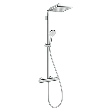 Hansgrohe Regendoucheset Met Thermostatische Douchekraan Crometta E240 Varia 3 Hansgrohe Regendoucheset Met Thermostatische Douchekraan Crometta E240 Varia