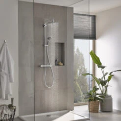 Grohe Douchesysteem Vitalio Joy 260 Cooltouch Met Thermostaatkraan Quickfix Chroom 18 Grohe Douchesysteem Vitalio Joy 260 Cooltouch Met Thermostaatkraan Quickfix Chroom -Badkamerartikelen Winkel 123 5469