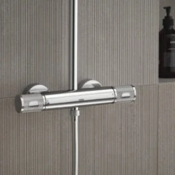 Grohe Douchesysteem Vitalio Joy 260 Cooltouch Met Thermostaatkraan Quickfix Chroom 21 Grohe Douchesysteem Vitalio Joy 260 Cooltouch Met Thermostaatkraan Quickfix Chroom -Badkamerartikelen Winkel 123 5472