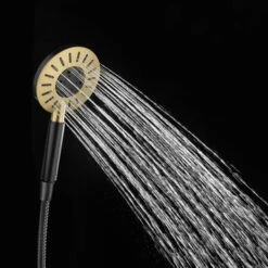 Tiger Regendoucheset Akcent Zwart Messing -Badkamerartikelen Winkel 123 5509