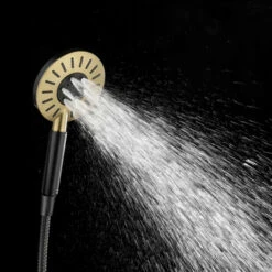 Tiger Doucheset Akcent 3 Straalstanden Zwart/messing -Badkamerartikelen Winkel 123 5542