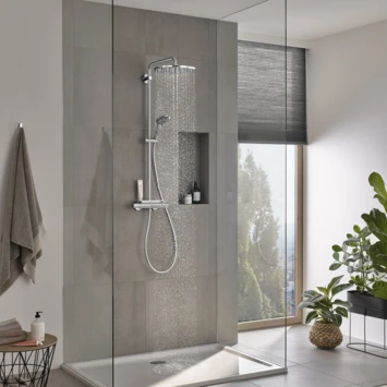 Grohe Douchesysteem Vitalio Joy 310 Cooltouch Met Thermostaatkraan QuickFix Chroom 8 Grohe Douchesysteem Vitalio Joy 310 Cooltouch Met Thermostaatkraan QuickFix Chroom - Afbeelding 6