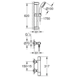 Grohe Precision Flow Douchethermostaat Incl. Doucheset -Badkamerartikelen Winkel 123 5608