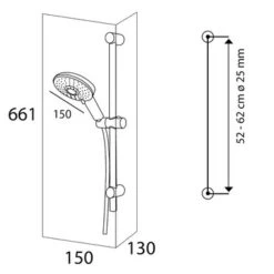 Tiger Doucheset Splash Termini Met Glijstang 6 Douchestanden -Badkamerartikelen Winkel 123 5624