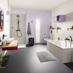 Grohe Douchesysteem Vitalio Start 250 Rond Met Thermostaatkraan QuickFix Mat Zwart 20 Grohe Douchesysteem Vitalio Start 250 Rond Met Thermostaatkraan QuickFix Mat Zwart -Badkamerartikelen Winkel 123 5653