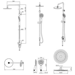 Tiger Regendoucheset Akcent Chroom -Badkamerartikelen Winkel 123 5676