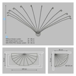 Sealskin Douchegordijnstang Umbrella Aluminium -Badkamerartikelen Winkel 123 5770