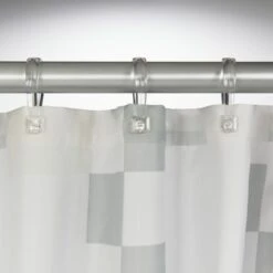 Sealskin Douchegordijn Pixel Textiel Zwart 200x180 Cm -Badkamerartikelen Winkel 123 5787