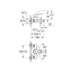 Grohe Badkraan Start Loop Chroom 15 Cm -Badkamerartikelen Winkel 123 580