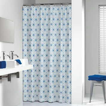 Sealskin Douchegordijn Triangles Blauw 180x200 Cm 4 Sealskin Douchegordijn Triangles Blauw 180x200 Cm - Afbeelding 2