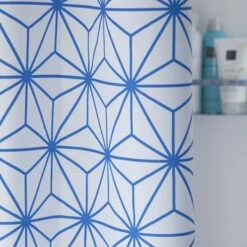 Sealskin Douchegordijn Triangles Blauw 180x200 Cm 10 Sealskin Douchegordijn Triangles Blauw 180x200 Cm -Badkamerartikelen Winkel 123 5817