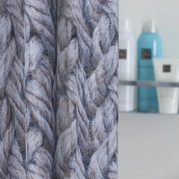 Sealskin Douchegordijn Knitted Grijs 180x200 Cm 5 Sealskin Douchegordijn Knitted Grijs 180x200 Cm - Afbeelding 3
