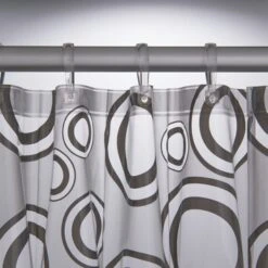 Sealskin Douchegordijn Circolo Grijs 180x200 Cm -Badkamerartikelen Winkel 123 5933