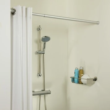 Sealskin Douchegordijnstang Seallux Verstelbaar Aluminium 80-130 Cm 5 Sealskin Douchegordijnstang Seallux Verstelbaar Aluminium 80-130 Cm - Afbeelding 3