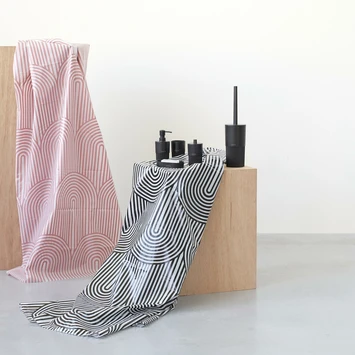 Sealskin Douchegordijn Brave 180x200cm D.roze/wit 10 Sealskin Douchegordijn Brave 180x200cm D.roze/wit - Afbeelding 8