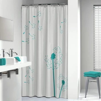 Sealskin Douchegordijn Vento Aqua 180x200 Cm 3 Sealskin Douchegordijn Vento Aqua 180x200 Cm