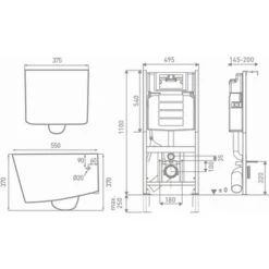 Geberit Inbouwreservoir UP100 Pureflow Met Wandcloset Zonder Spoelrand -Badkamerartikelen Winkel 123 621