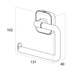 Tiger Carv Toiletrolhouder Zonder Klep Zwart -Badkamerartikelen Winkel 123 6312