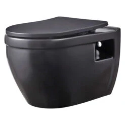 Atlantic Tyler Wandcloset Randloos Zwart Inclusief Wcbril