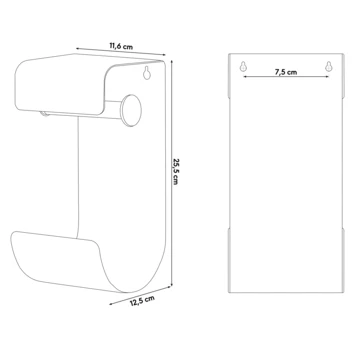 Sealskin WC-rolhouder Brix Metaal Zwart 13 Sealskin WC-rolhouder Brix Metaal Zwart - Afbeelding 11