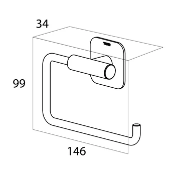 Tiger Toiletrolhouder Colar Zonder Klep Zwart 11 Tiger Toiletrolhouder Colar Zonder Klep Zwart - Afbeelding 9