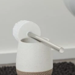 Sealskin Toiletborstel Met Houder Braid Wit 12 Sealskin Toiletborstel Met Houder Braid Wit -Badkamerartikelen Winkel 123 6444