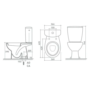 Van Marcke Carice Sphinx WC Pack Met Vloeraansluiting 4 Van Marcke Carice Sphinx WC Pack Met Vloeraansluiting - Afbeelding 2