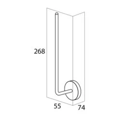 Handson Reserverolhouder Smart Chroom -Badkamerartikelen Winkel 123 6541