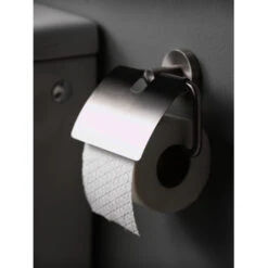 Haceka Toiletrolhouder Kosmos Tec Met Klep Chroom -Badkamerartikelen Winkel 123 6574