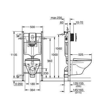 Grohe Inbouwreservoir Lecico Geo Met Randloos Wandcloset 4 Grohe Inbouwreservoir Lecico Geo Met Randloos Wandcloset - Afbeelding 2