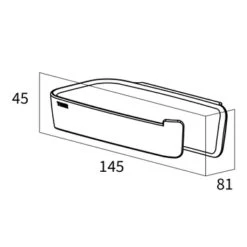 Tiger Toiletrolhouder TESS Zwart -Badkamerartikelen Winkel 123 6606