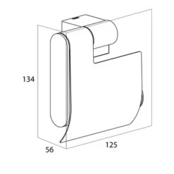 Tiger Toiletrolhouder Nomad Met Klep Zwart -Badkamerartikelen Winkel 123 6609