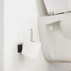 Tiger Reserverolhouder Zenna Hangend Chroom/Wengé -Badkamerartikelen Winkel 123 6642