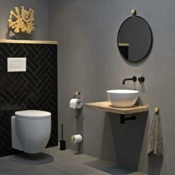 Tiger Toiletborstelhouder Sem Zwart -Badkamerartikelen Winkel 123 6648