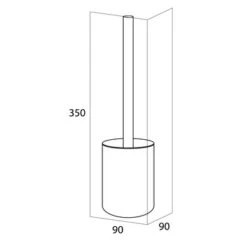 Tiger Toiletborstelhouder Sem Zwart -Badkamerartikelen Winkel 123 6649