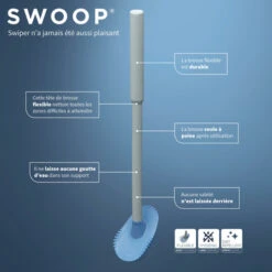 Tiger Toiletborstelhouder TESS Vrijstaand Met Swoop Borstel Wit/lichtgrijs -Badkamerartikelen Winkel 123 6683