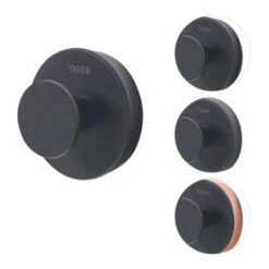 Tiger Haak Urban Groot Zwart -Badkamerartikelen Winkel 123 6686