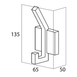 Tiger Haak Zenna Groot Chroom/Wengé 9 Tiger Haak Zenna Groot Chroom/Wengé -Badkamerartikelen Winkel 123 6732
