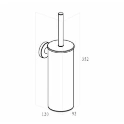 Marho Toiletborstelhouder Luxor Chroom -Badkamerartikelen Winkel 123 6741