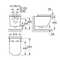 Grohe Wandcloset Ceramic -Badkamerartikelen Winkel 123 676